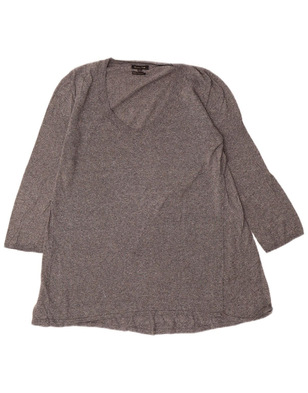 Massimo Dutti Tunique à manches 3/4 pour femme UK 14 Large Gris Moucheté