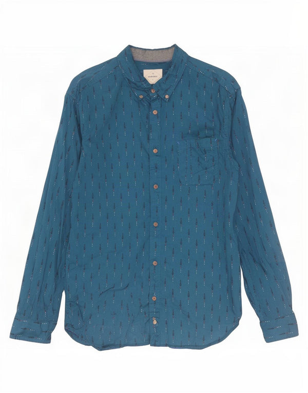 Chemise White Stuff Homme Small Bleu Rayé En Coton
