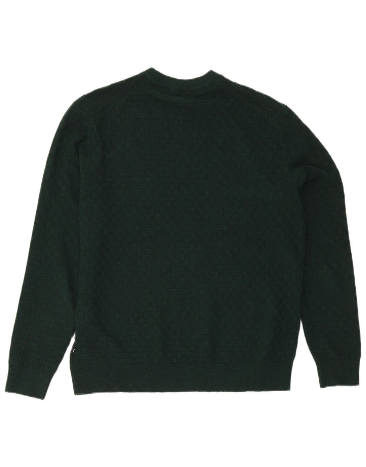 Ted Baker Pull à col rond pour homme Taille 3 Vert moyen Polyester