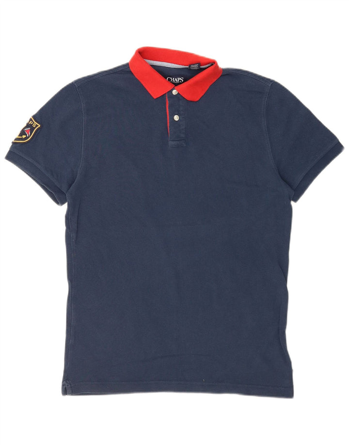 CHAPS Polo Rugby Homme Petit Bleu Marine Coton