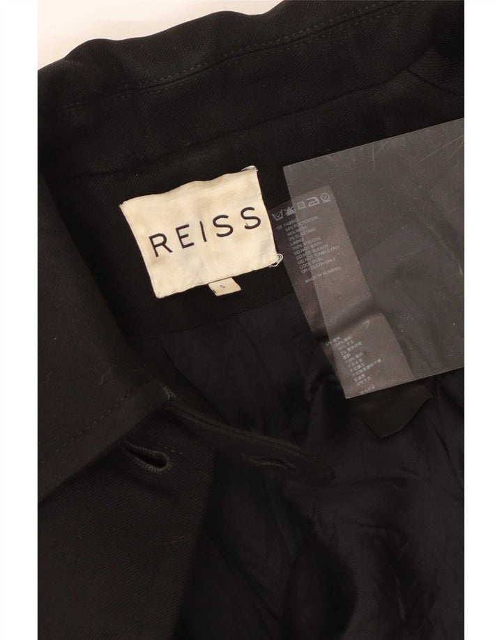 Reiss Veste blazer à 5 boutons pour femme UK 8 Petit Noir Polyester