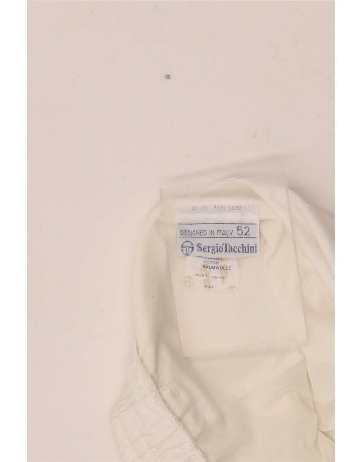 Sergio Tacchini Short de sport graphique pour homme IT 52 Large Blanc Polyester