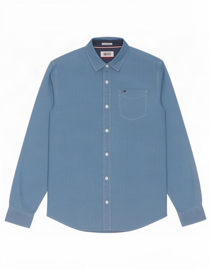 Tommy Hilfiger Chemise Homme Petit Bleu Coton