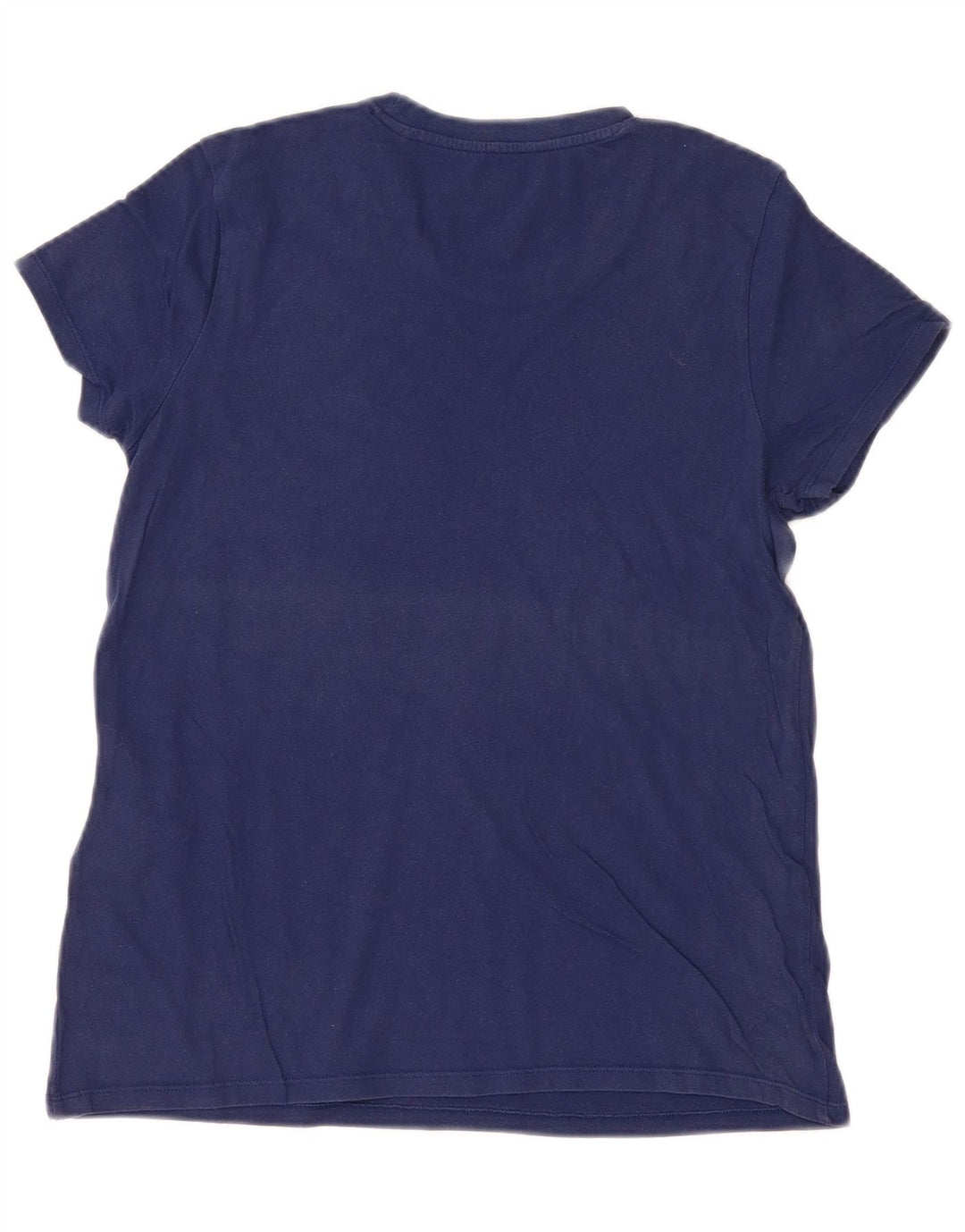LEVI'S T-Shirt Femme Top UK 12 Bleu Marine Moyen Coton