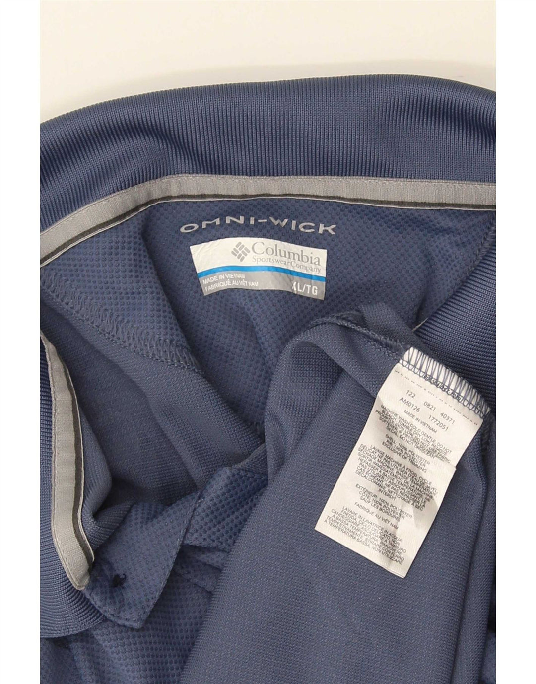 Columbia Omni-Wick Polo XL Homme Bleu Marine Polyester