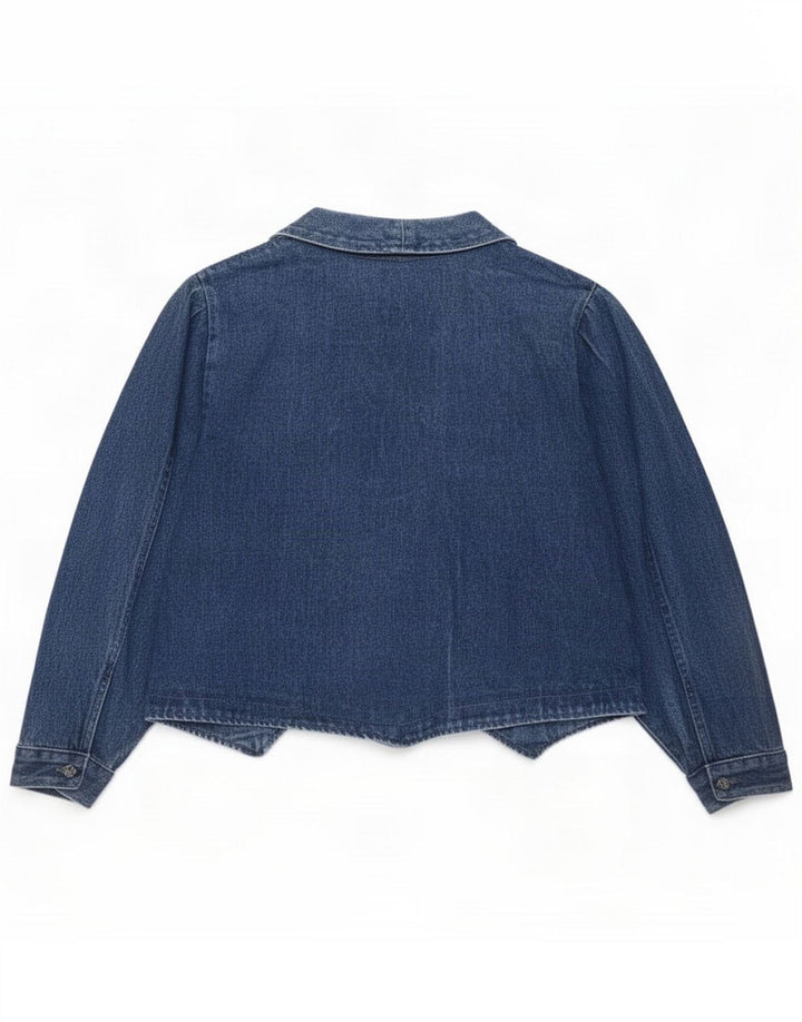 Vintage Womens Open Denim Jacket UK 18 XL Bleu