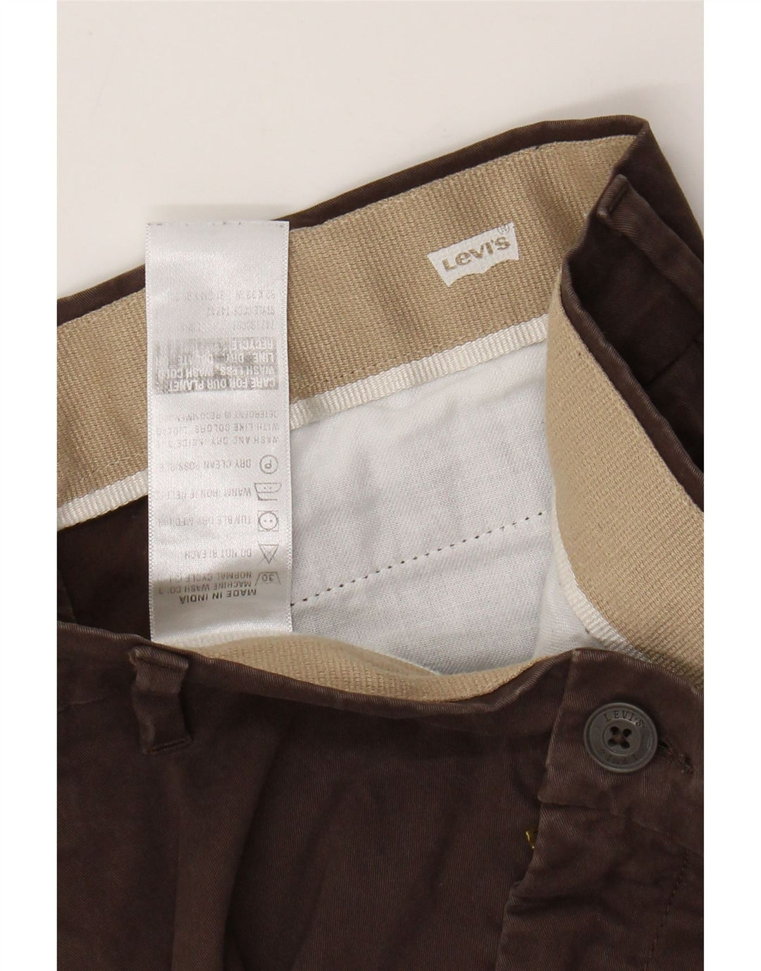 LEVI'S Pantalon Court Slim W32 L24 Homme Marron