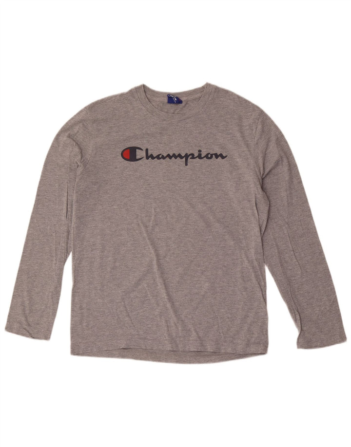 Champion Haut Graphique à Manches Longues Homme Gris Moyen