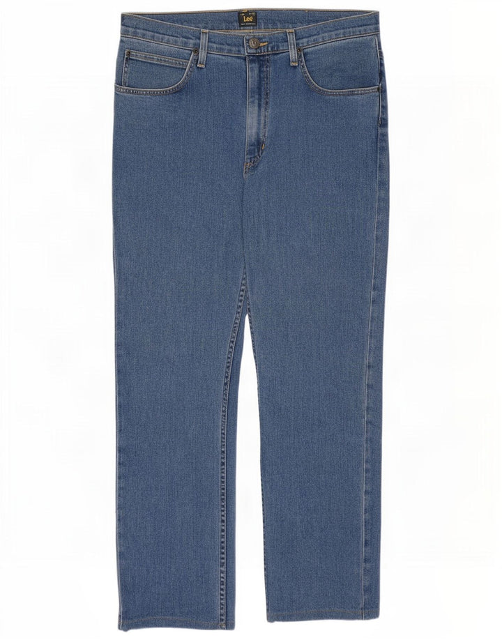 Lee Jean Droit Brooklyn Homme W34 L30 Bleu Coton