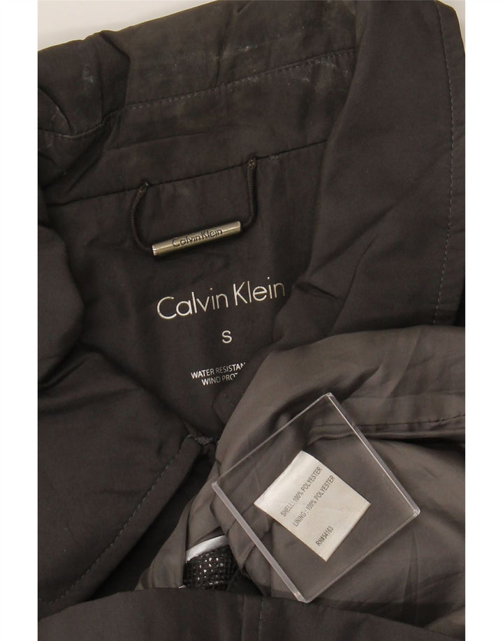 CALVIN KLEIN Veste utilitaire pour hommes UK 36 Small Gris Polyester