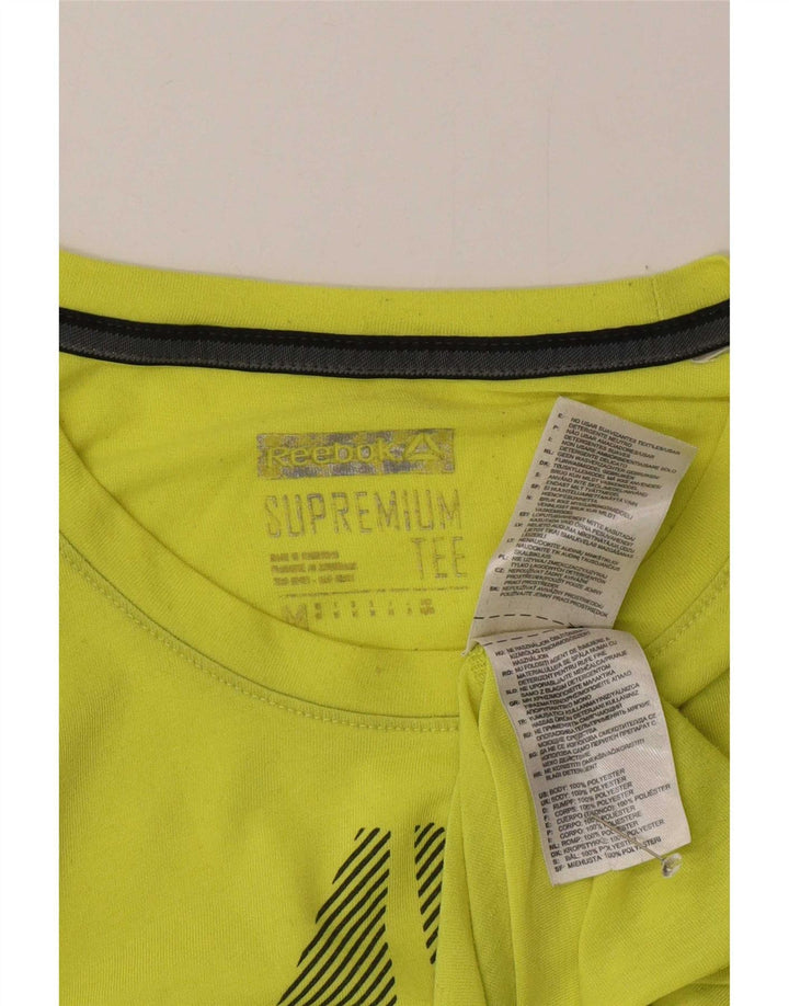 Reebok Tee-Shirt Graphic Homme Vert Moyen Polyester