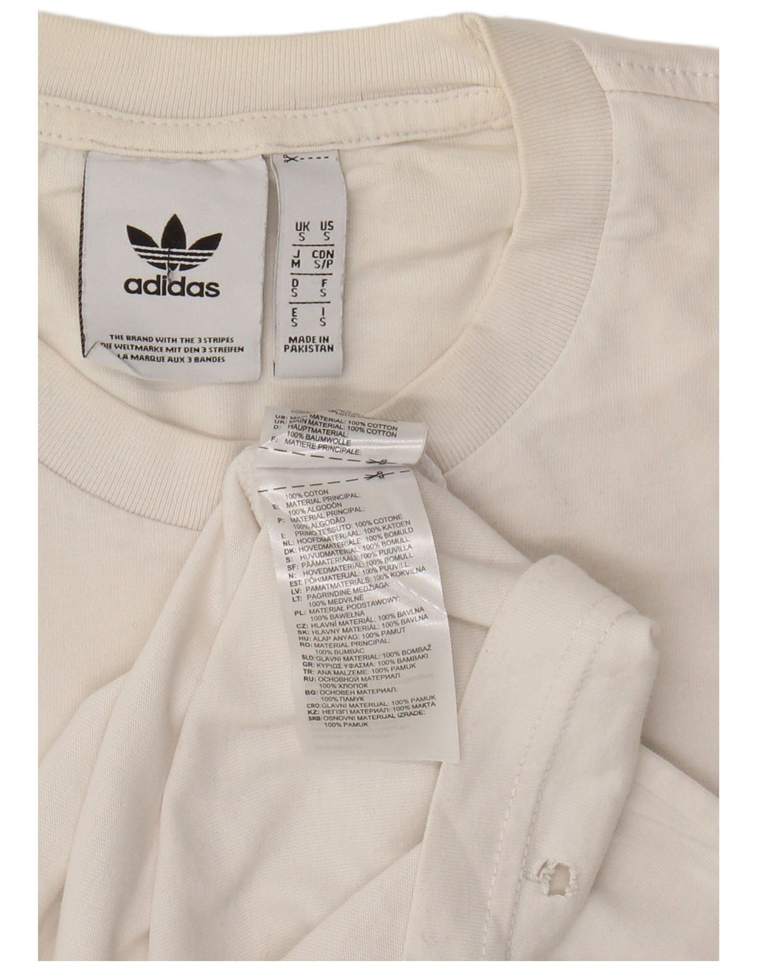 ADIDAS T-Shirt Graphique Homme Petit Blanc Coton