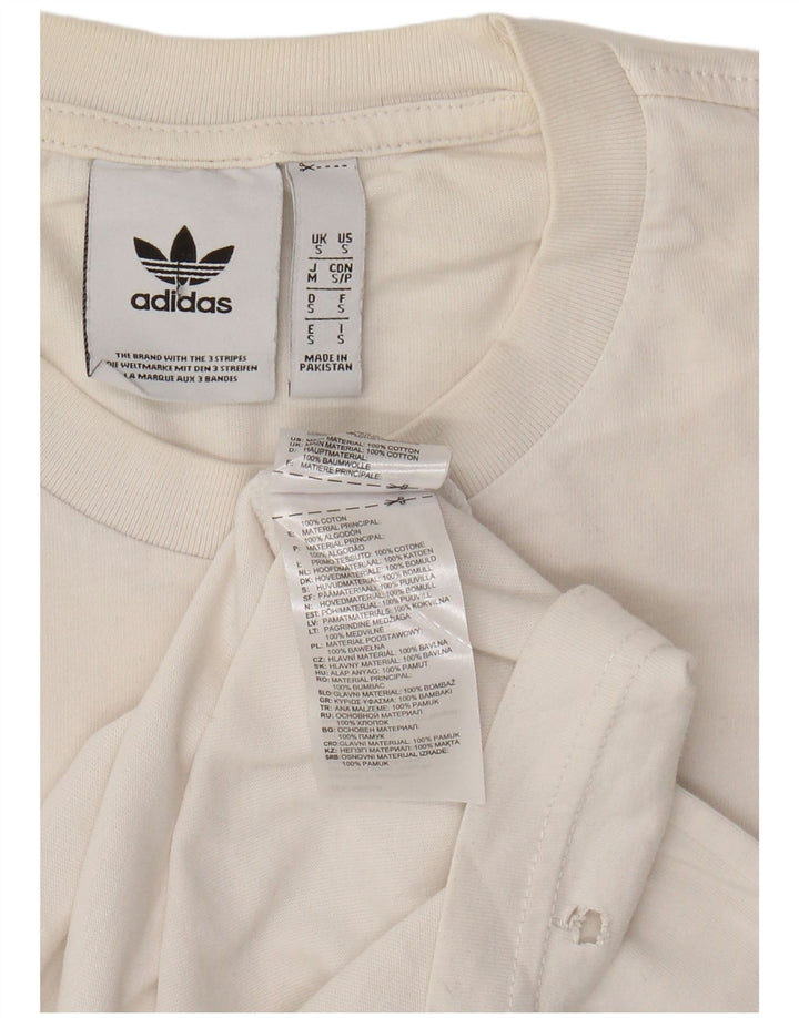 ADIDAS T-Shirt Graphique Homme Petit Blanc Coton