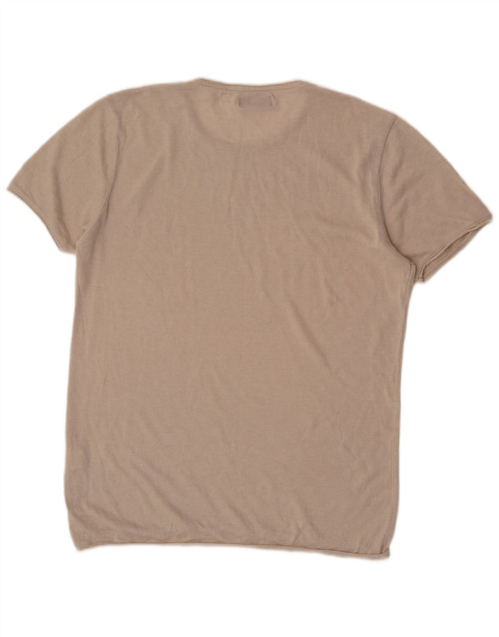 Zara Homme T-Shirt Top Large Beige Coton