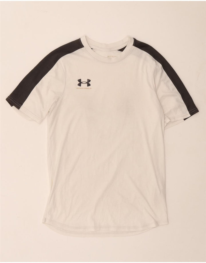 Under Armour T-Shirt Homme Petit Blanc Colorblock Polyester
