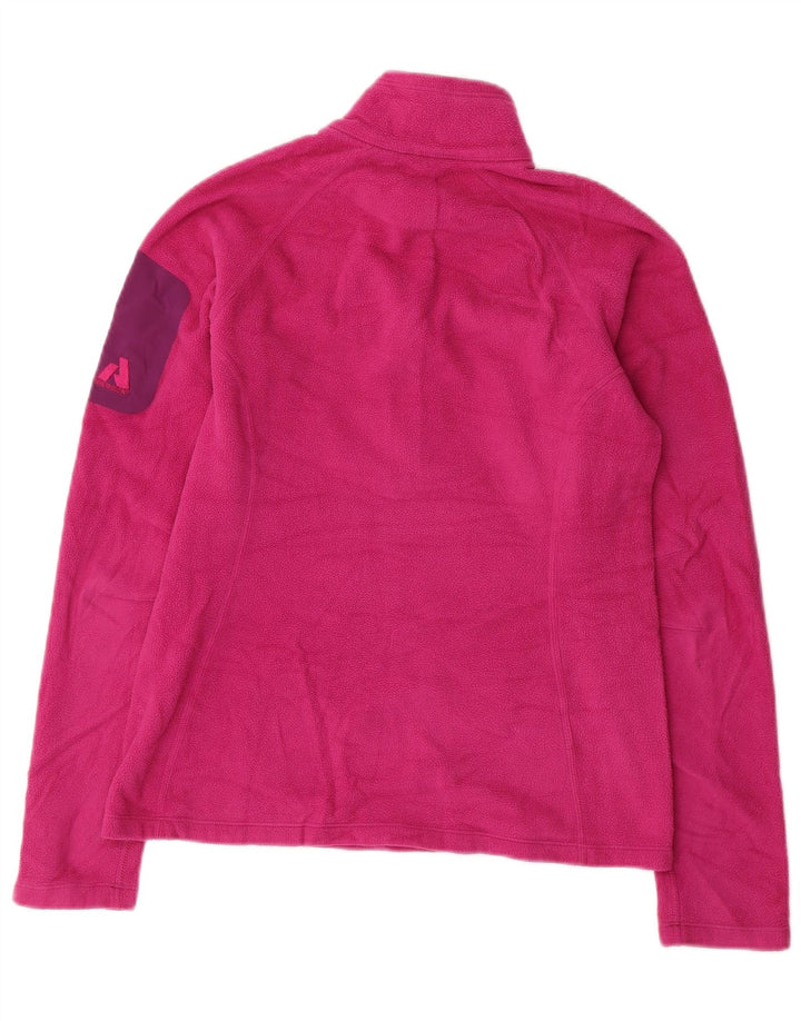 EDDIE BAUER Pull polaire Polartec à col zippé pour femme UK 10 Small Rose