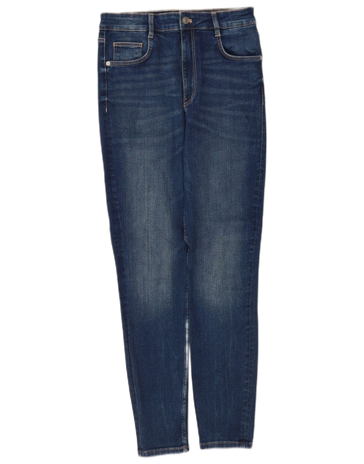 Zara Jean Slim Femme EU 40 Moyen W30 L28 Bleu Coton