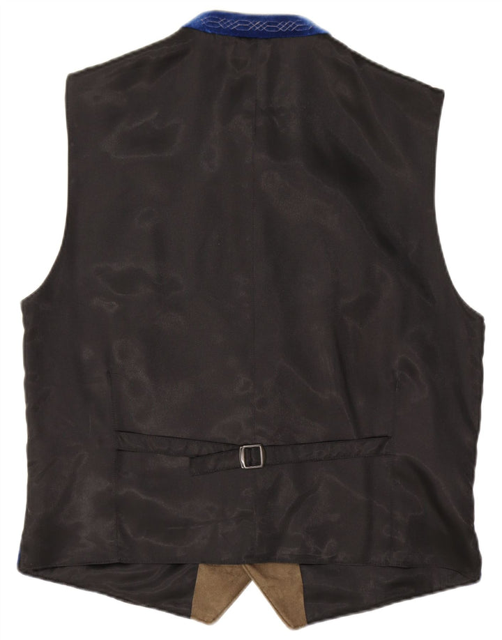 Gilet Velours Homme Bleu Moyen Coton