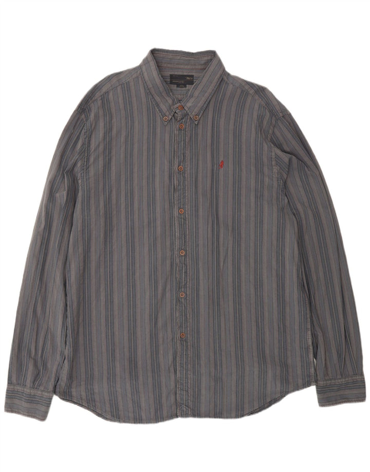 Marlboro Classics Chemise Homme 4XL Bleu Rayé