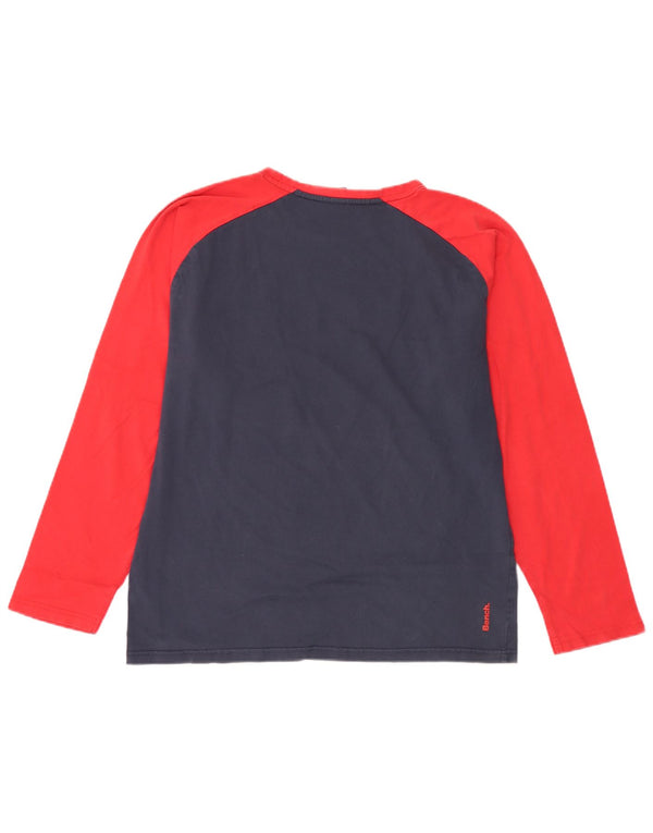 Bench Haut Graphique Homme Manches Longues XL Bleu Marine Colorblock Coton