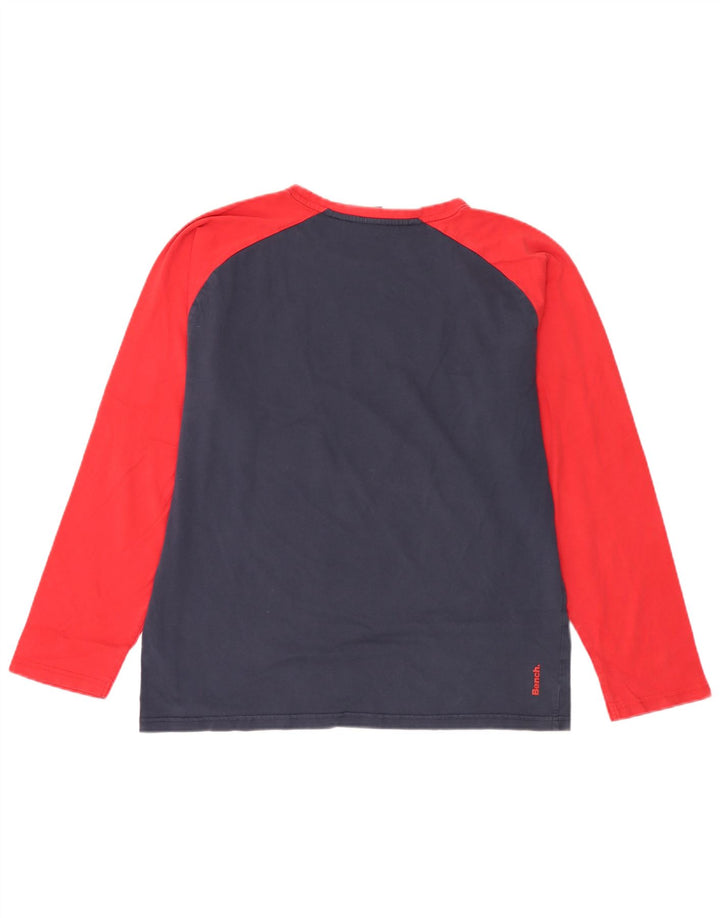 Bench Haut Graphique Homme Manches Longues XL Bleu Marine Colorblock Coton