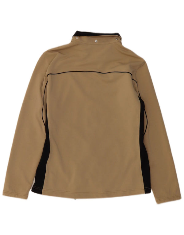 ASICS Veste de survêtement pour femme UK 14 Large Beige Colourblock