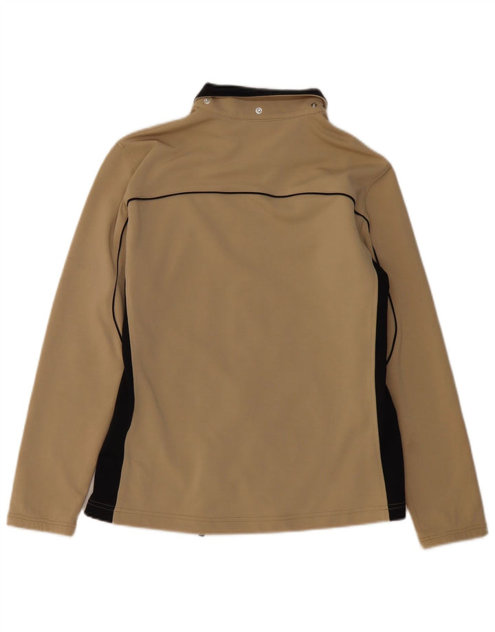 ASICS Veste de survêtement pour femme UK 14 Large Beige Colourblock