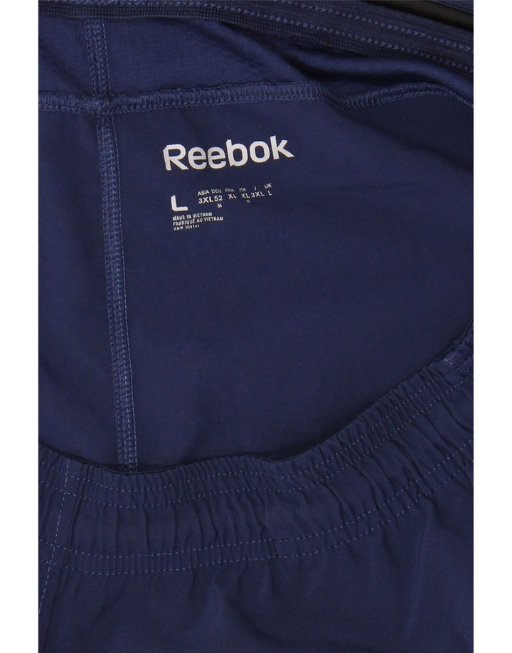 REEBOK Short de sport homme grand bleu marine polyester