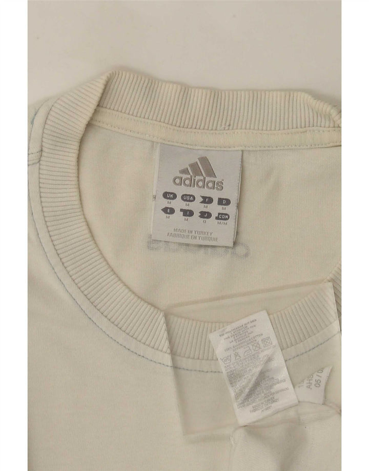 Adidas T-shirt graphique pour homme en coton blanc moyen