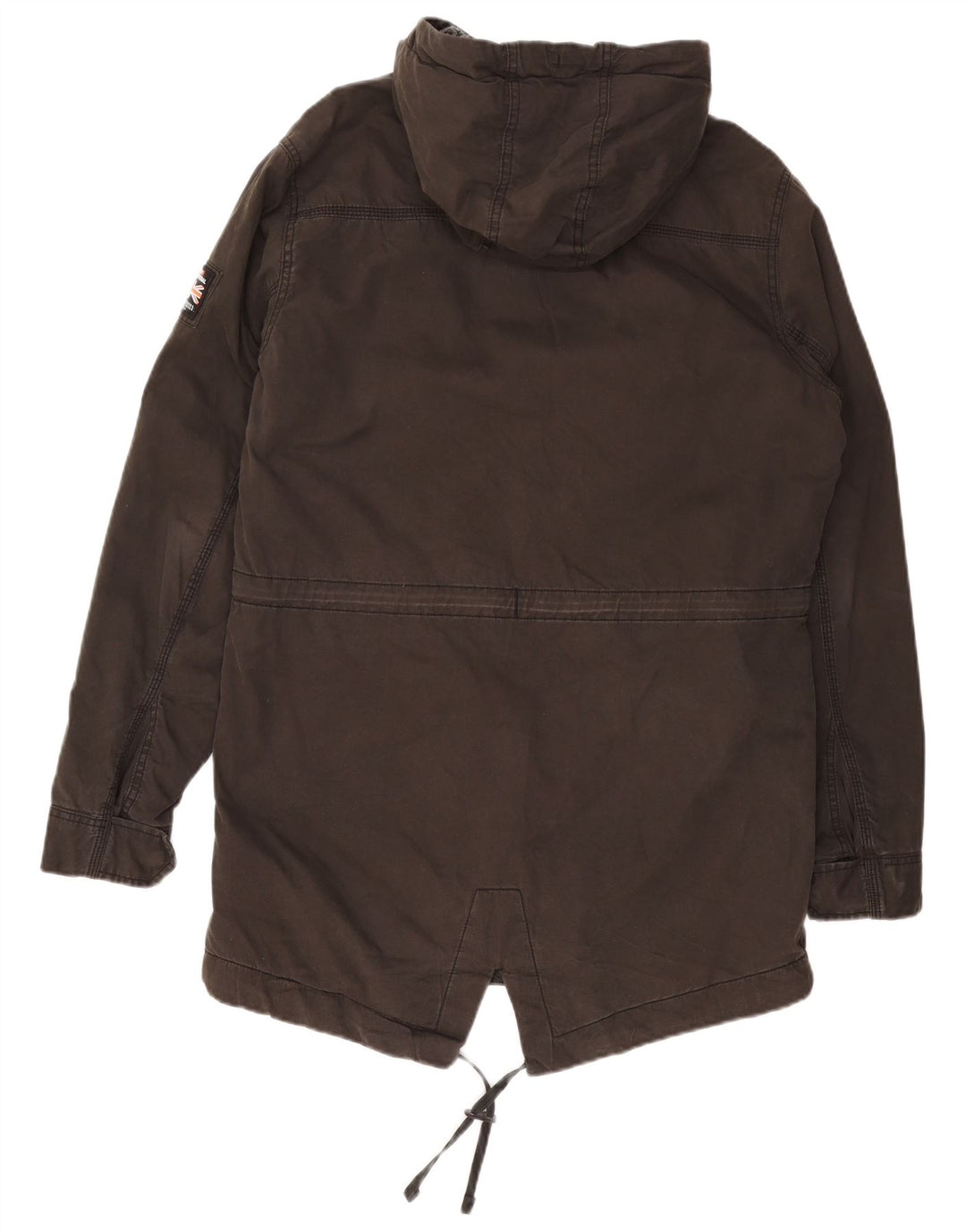 Superdry Parka à capuche militaire pour homme UK 40 Large Gris Coton