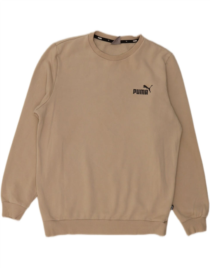 PUMA Sweat-shirt en coton beige moyen pour homme