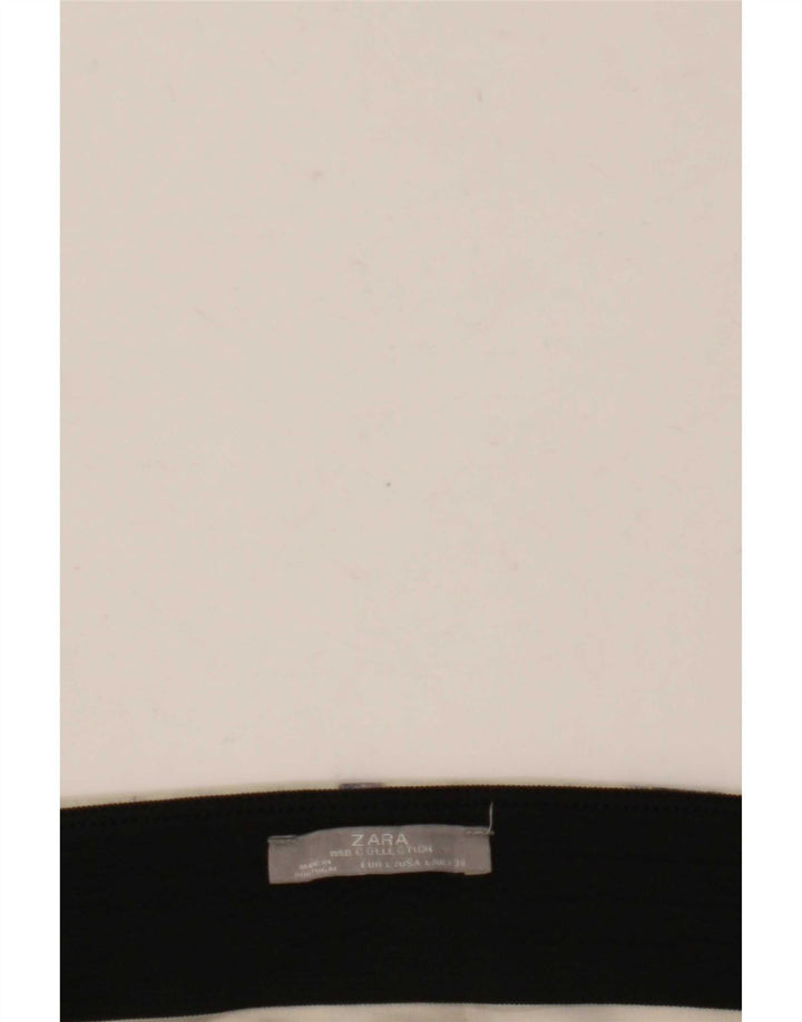 Zara Femme Mini-jupe à motif abstrait Large W30 Beige