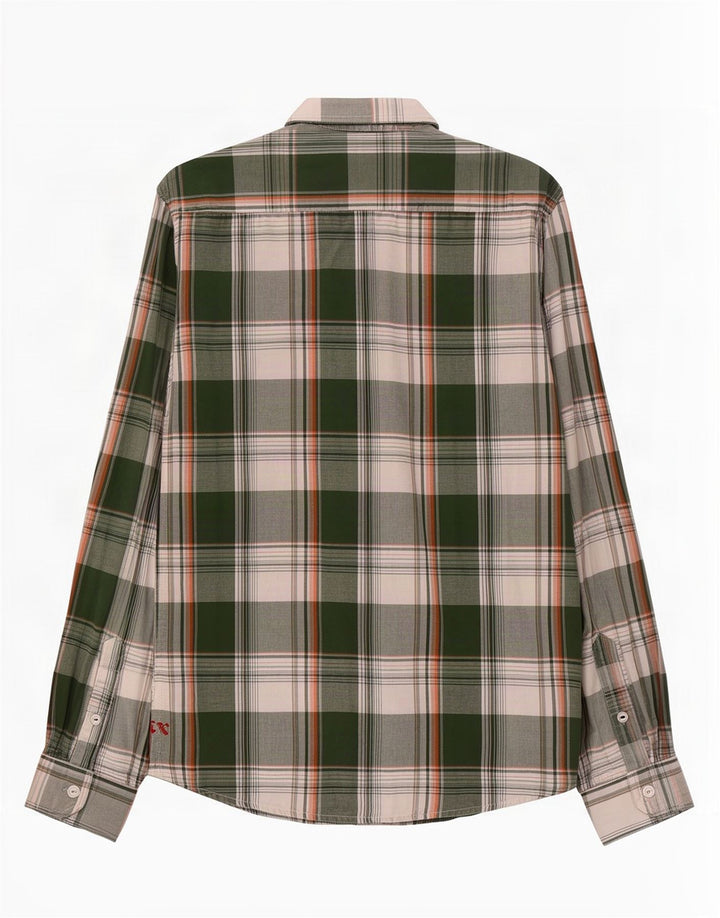 Jack & Jones Chemise en flanelle pour homme en coton à carreaux verts