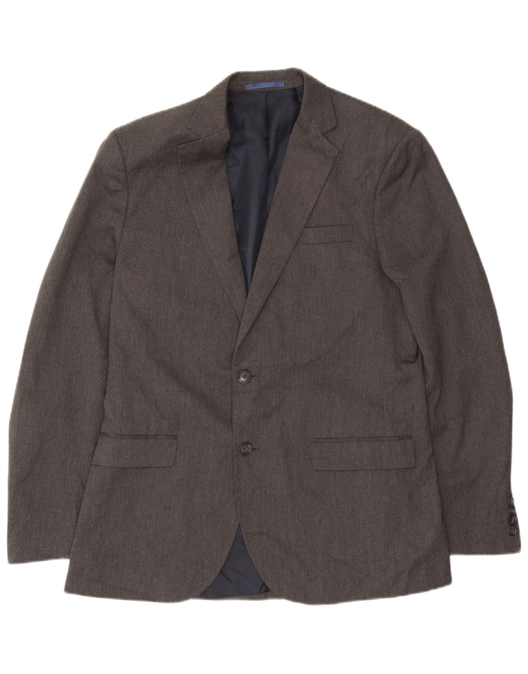 Marks & Spencer Veste blazer à 2 boutons pour homme UK 40 Large Gris Polyester