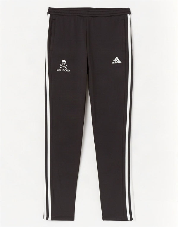Adidas Pantalon de survêtement de hockey UCC pour femme UK 8/10 Small Noir Polyester