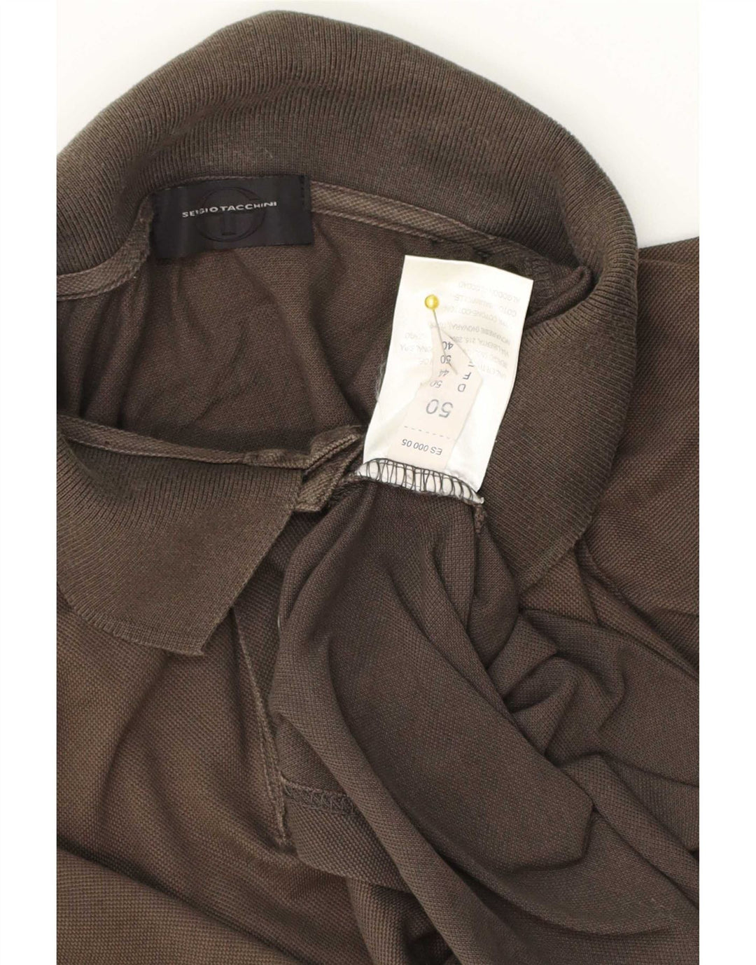Sergio Tacchini Polo Homme IT 50 Coton Marron Moyen