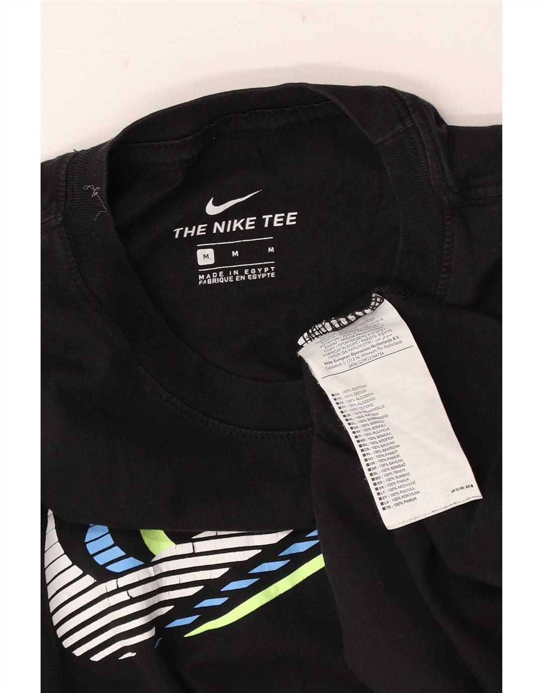 Nike T-shirt graphique pour homme en coton noir moyen
