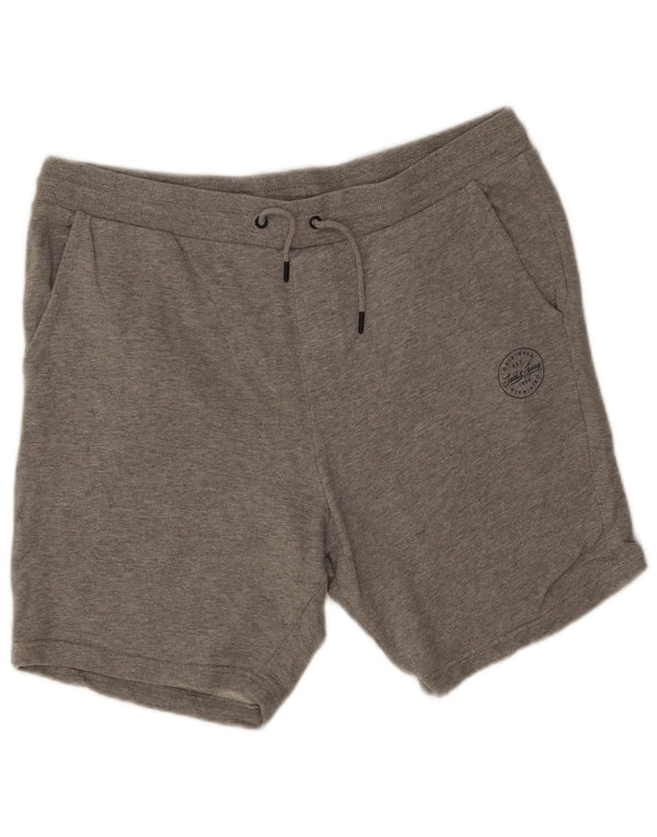 Jack & Jones Short de sport pour homme 2XL en coton moucheté gris