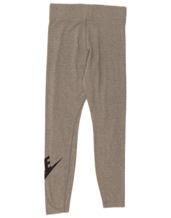 Nike Leggings Femme UK 12 Coton Gris Moyen