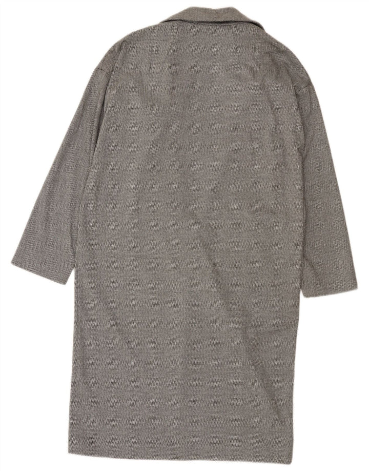 Topshop Pardessus surdimensionné ouvert pour femme UK 10 Petit chevron gris