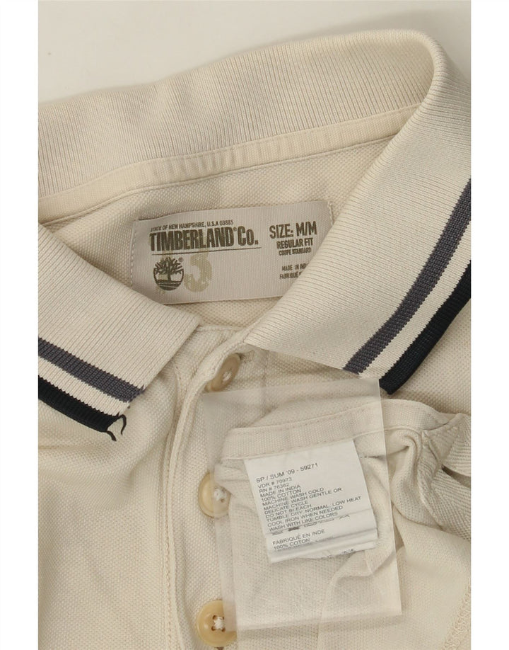Timberland Polo Regular Fit Homme Blanc Cassé Coton