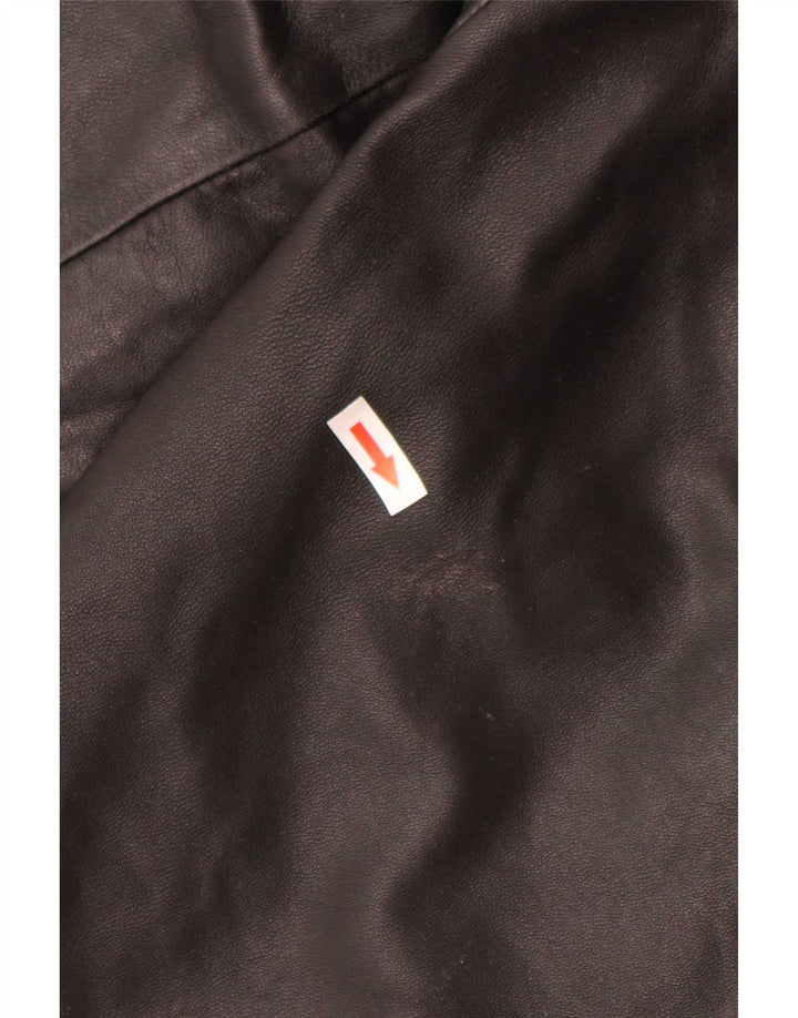 veste en cuir homme vintage UK 40 Grand Noir
