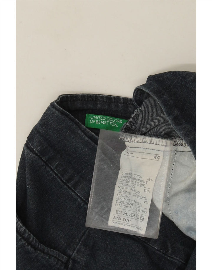 Benetton Jupe En Jean Femme IT 44 Medium W28 Bleu Marine Coton
