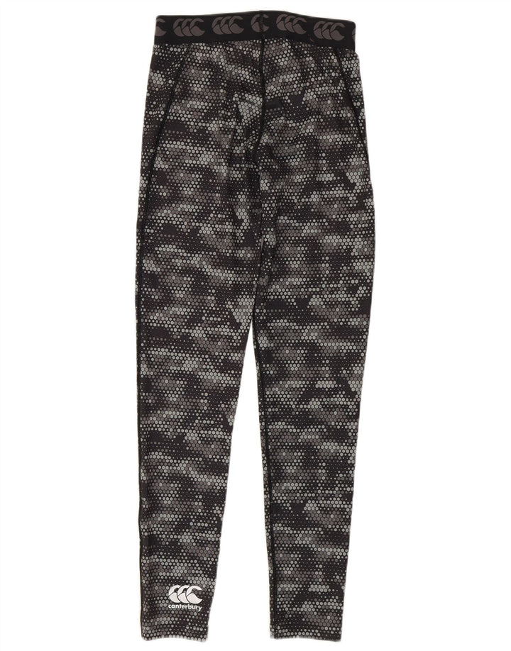 Canterbury Leggings Graphiques Femme UK 8 Petit Polyester Géométrique Noir