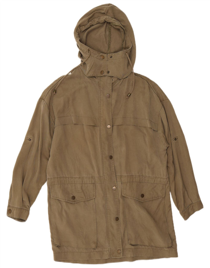 Zara Parka surdimensionnée à capuche pour femme UK 14 Kaki moyen