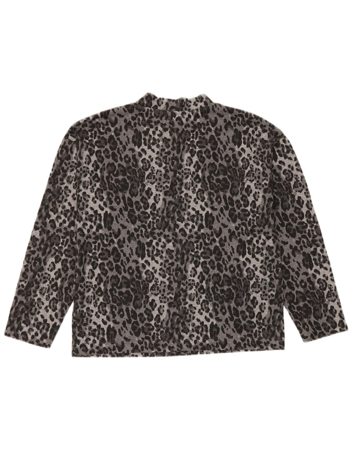 Marks & Spencer Haut à manches longues pour femme UK 10 Petit imprimé animal gris