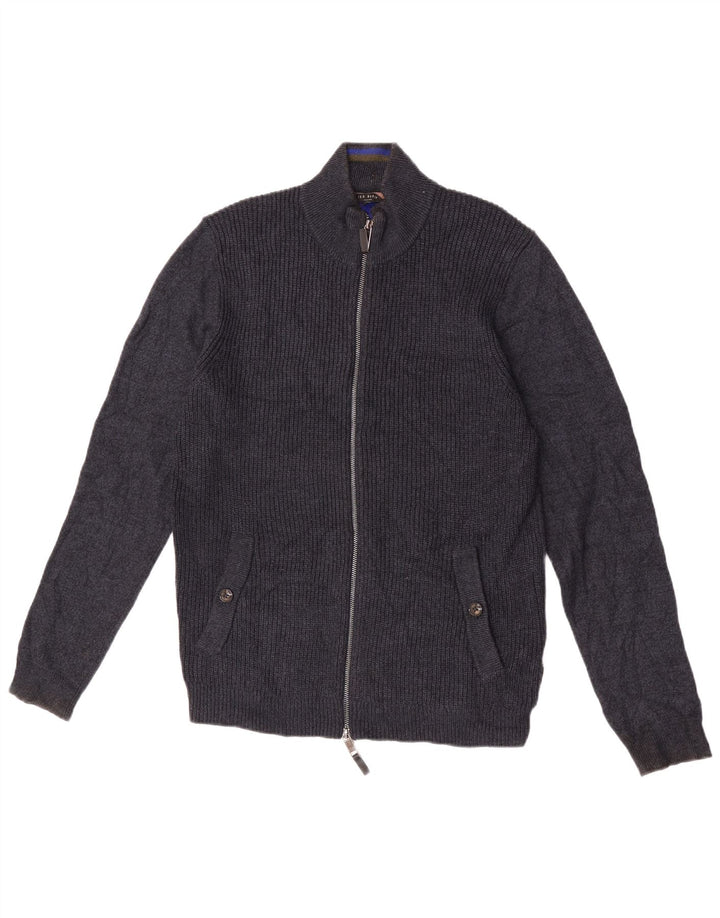 Ted Baker Cardigan pour homme Taille 3 Bleu marine moyen Polyester