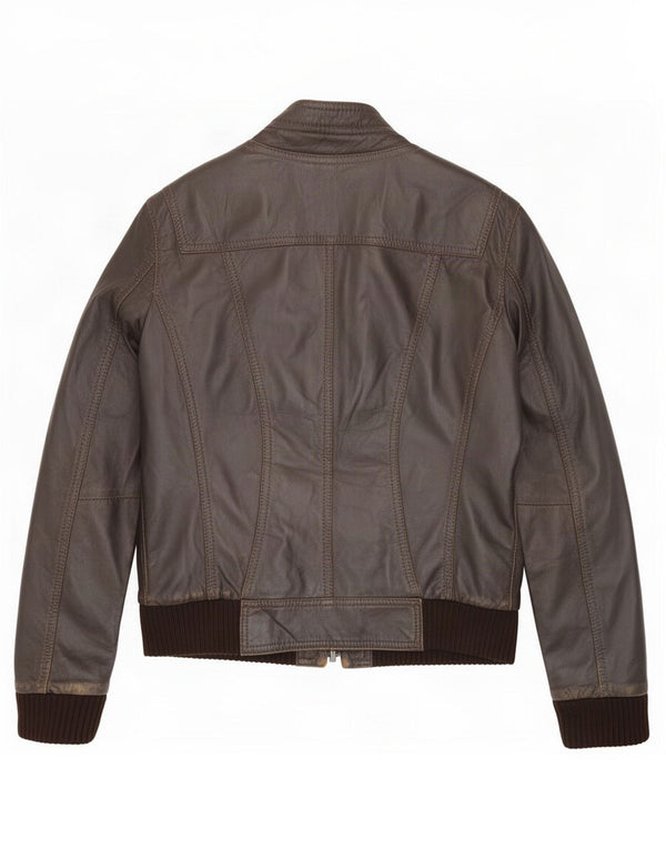 veste en cuir bomber homme vintage IT 48 Marron moyen