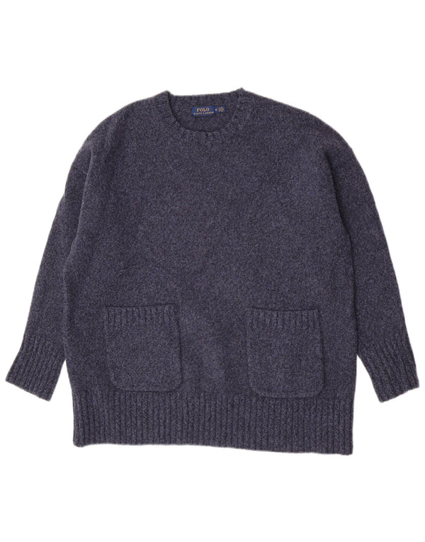 Polo Ralph Lauren Pull ras du cou pour femme UK 14 Bleu marine moyen
