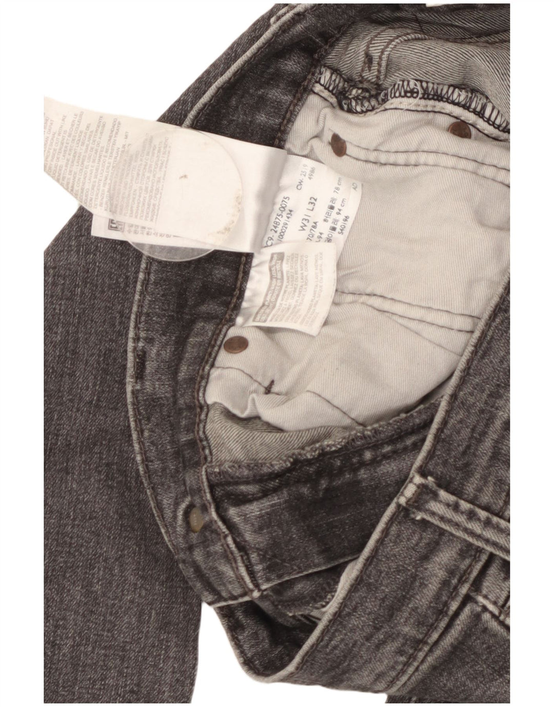 Levi's Jean 510 Skinny W31 L32 Homme Gris Coton